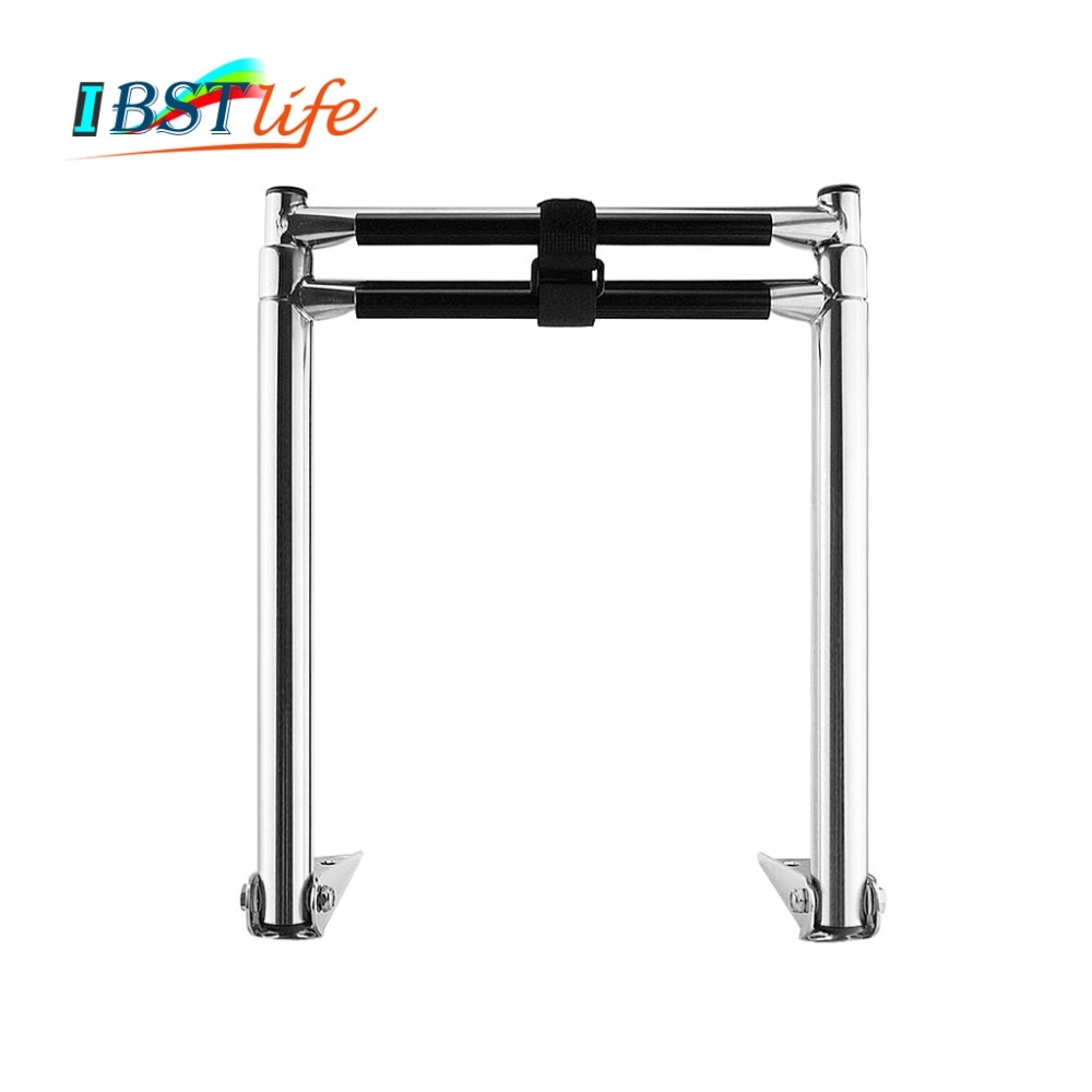 2 Steps Boat Stainless Steel 304 Telescoping Folding Ladder Deck Outboard Swim Platform Boat Marine Yacht Accessories