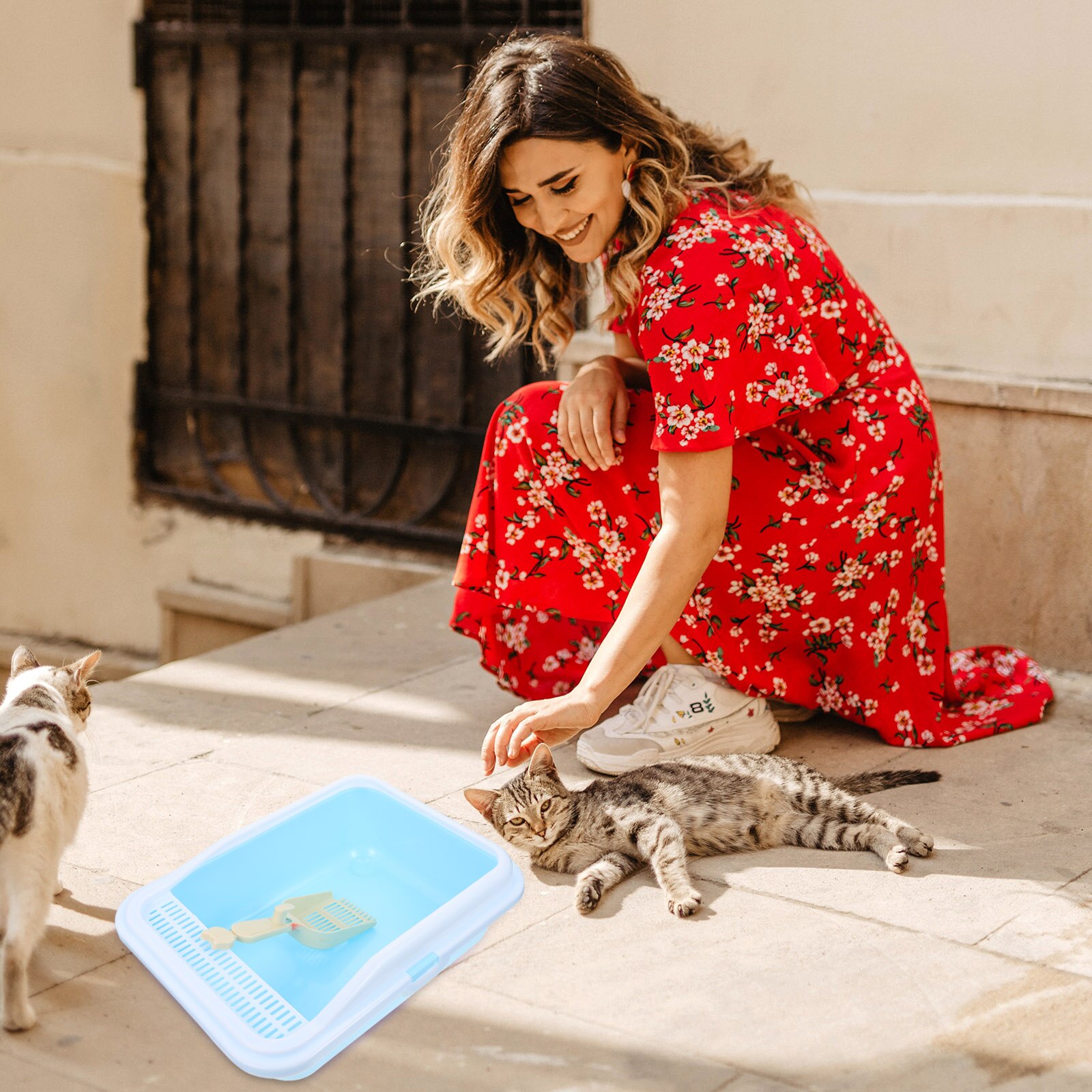 1pc Kot śmieci skrzynka anty-chlapanie Kot toaleta kotek nocnik Kot śmieci basen dla sklep