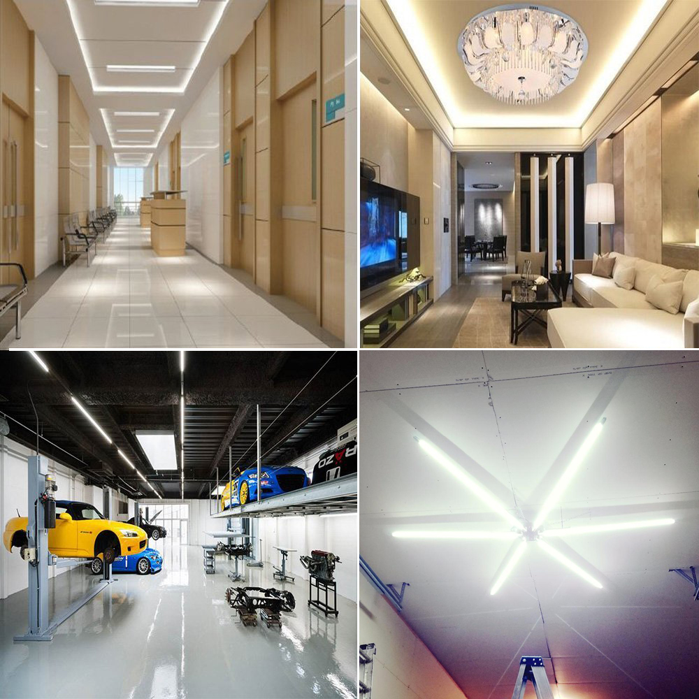 T5 t8 lysrör i aluminium led-ljusramp 29cm 30cm 110v 220v led-lampa integrerad rörbelysning för inomhuskök vägglampa