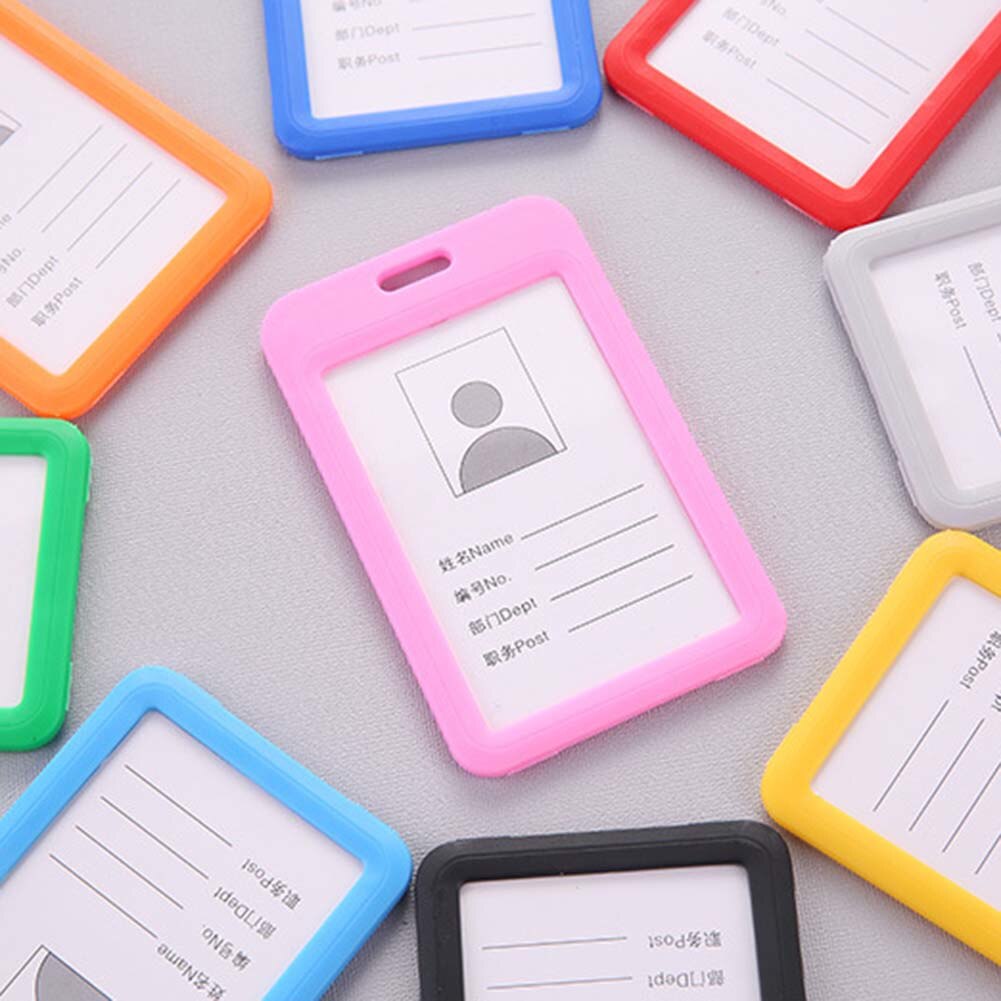 Work Card Holders With Rope Aluminium Alloy Card Holder Employee Name ID Card Cover Metal Work Certificate Identity Badge