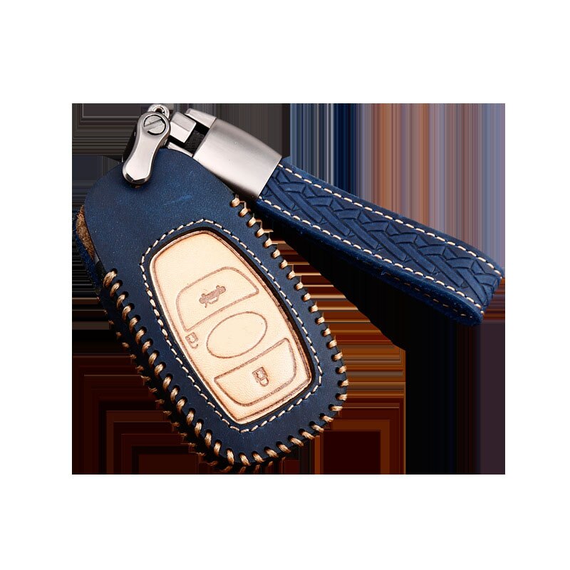 Leather Car Key Holder Cover Case For Subaru XV BRZ Forester Legacy Outback Key Holder Accessories Covers