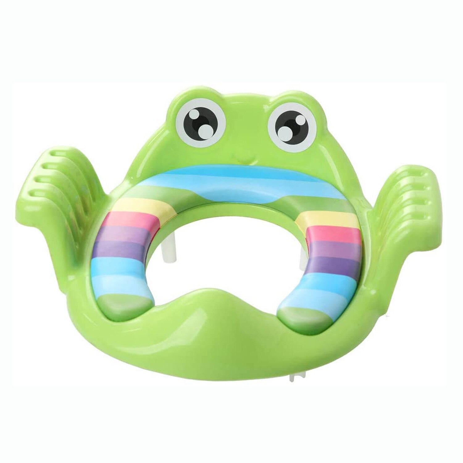 Cute Cartoon Anti-slip Potty Training Seat Toilet Trainer with Soft Cushion Handle Splash Guard for 1-6 Years Old Kids