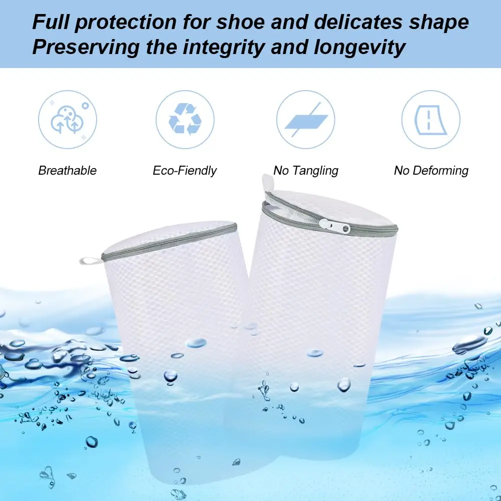 Shoes Wash Bags Shoe Laundry Bags Sneaker Mesh Washing Cleaning Bag Travel Organization Pouch For Sneakers Socks Washing Machine