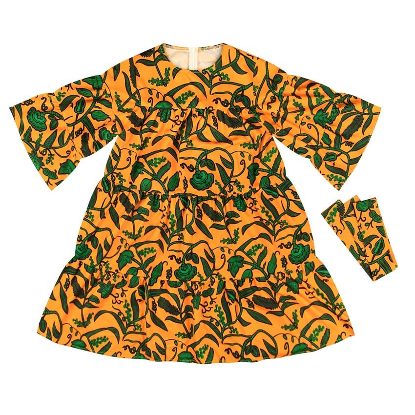 Langarm Kleid Frauen Afrikanische Kleidung Floral Print Dashiki Bazin Kurzen Rock Set mit Gürtel Trompete Hülse Kleider Neue
