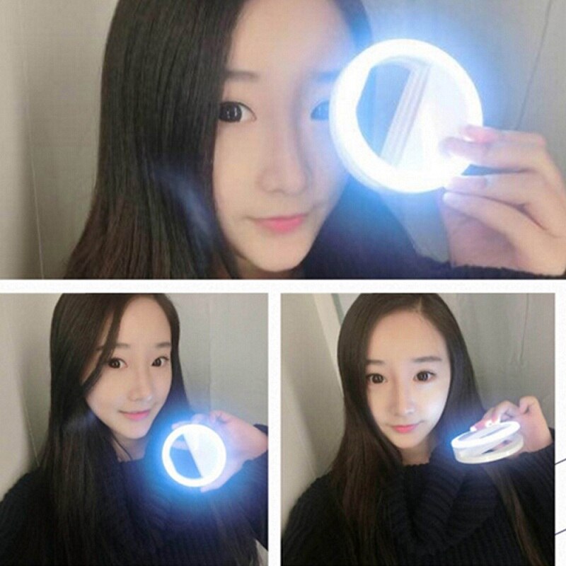 Selfie Led Ring Flash Light Draagbare Mobiele Telefoon Lamp Lichtgevende Clip Voor Iphone 11 Xiaomi Samsung A51 Telefoons