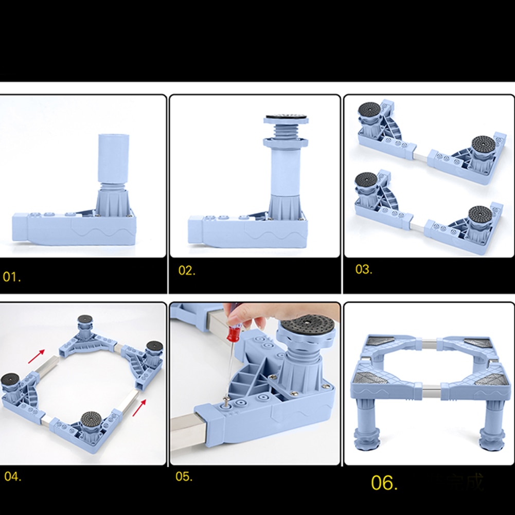 Trockner Waschmaschine Basis einstellen Kühlschrank Halterung Einstellbare Anti-Unterhose Zubehör Edelstahl Montieren Beweglichen Mit Rad
