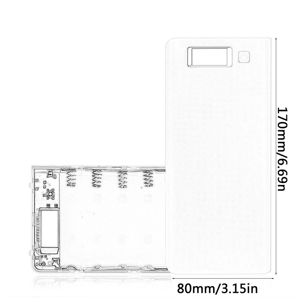 8x18650 battery Portable Power Bank Case Kit Digital Display Welding-Free 8x18650 Mobile Power Box Kit Portable Battery Shell