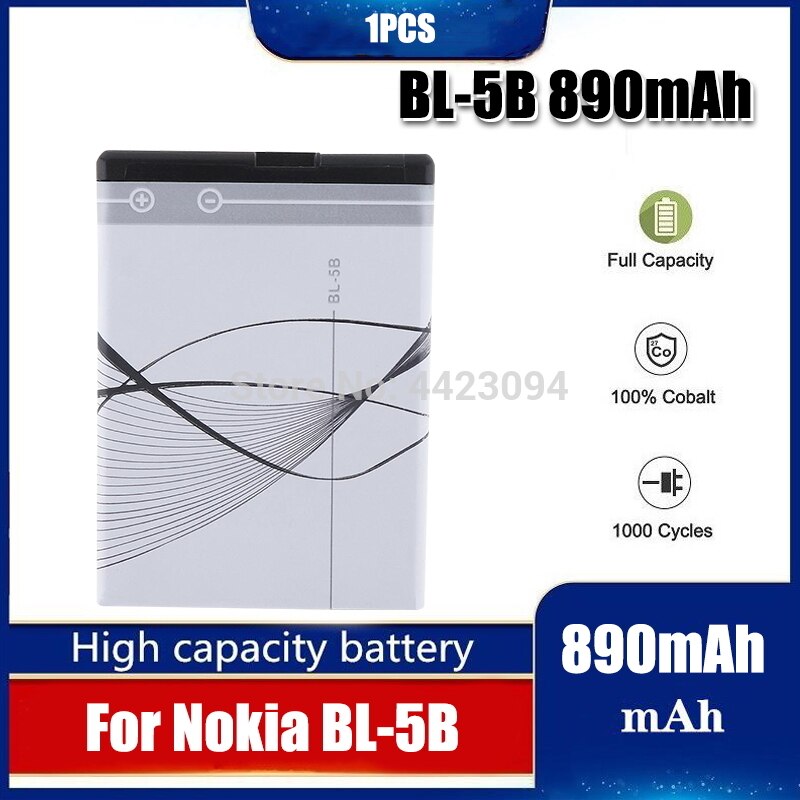 1Pc Oplaadbare BL-5B BL5B Mobiele Telefoon Batterij Voor Nokia 5300 5320 N80 N83 6120C 7360 3220 3230 5070 Bl 5B Batterijen