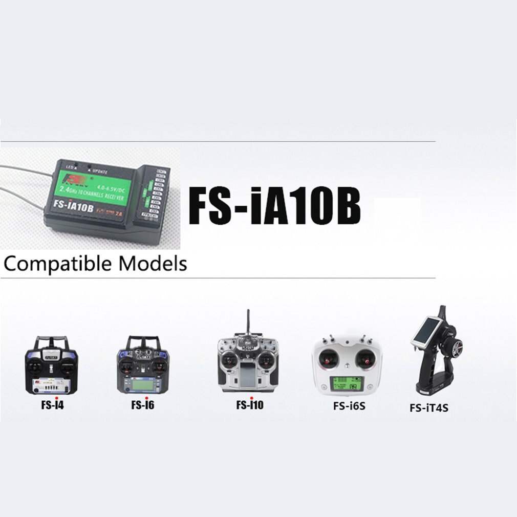 Flysky 2.4G 10CH FS-iA10B Ontvanger Neutrale Plastic Ppm Output Met Ibus Poort