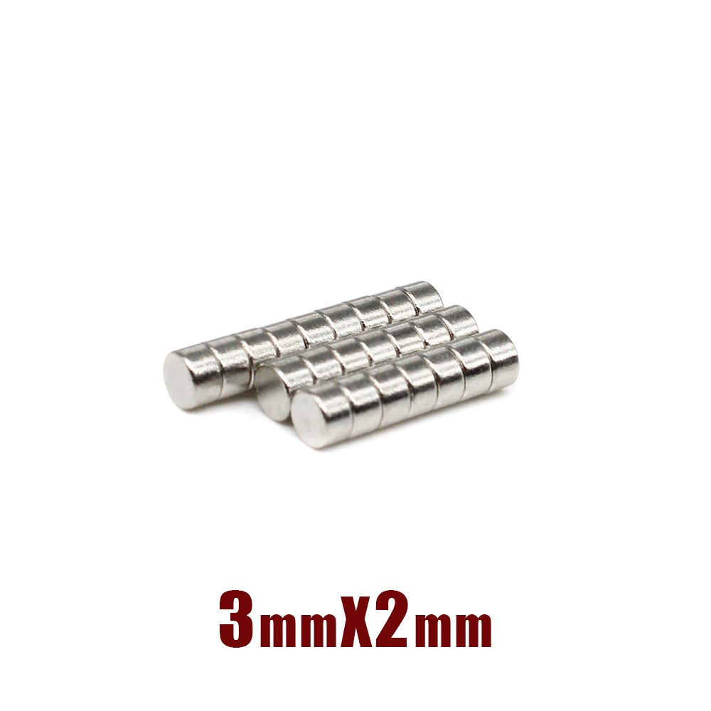 100/200/500/1000/2000/5000PCS 3x2 Mineur Disque Recherche Aimant Petits Aimants Ronds 3x2mm Aimants Permanents Au Néodyme Forte 3*2mm