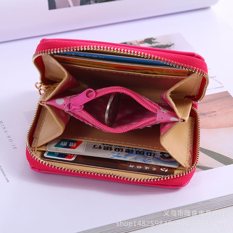 Valink Brand Wallet Women Bowknot Small Purse PU Leather Wallet Female Zipper Coin Purse Wallet Carteras Mujer