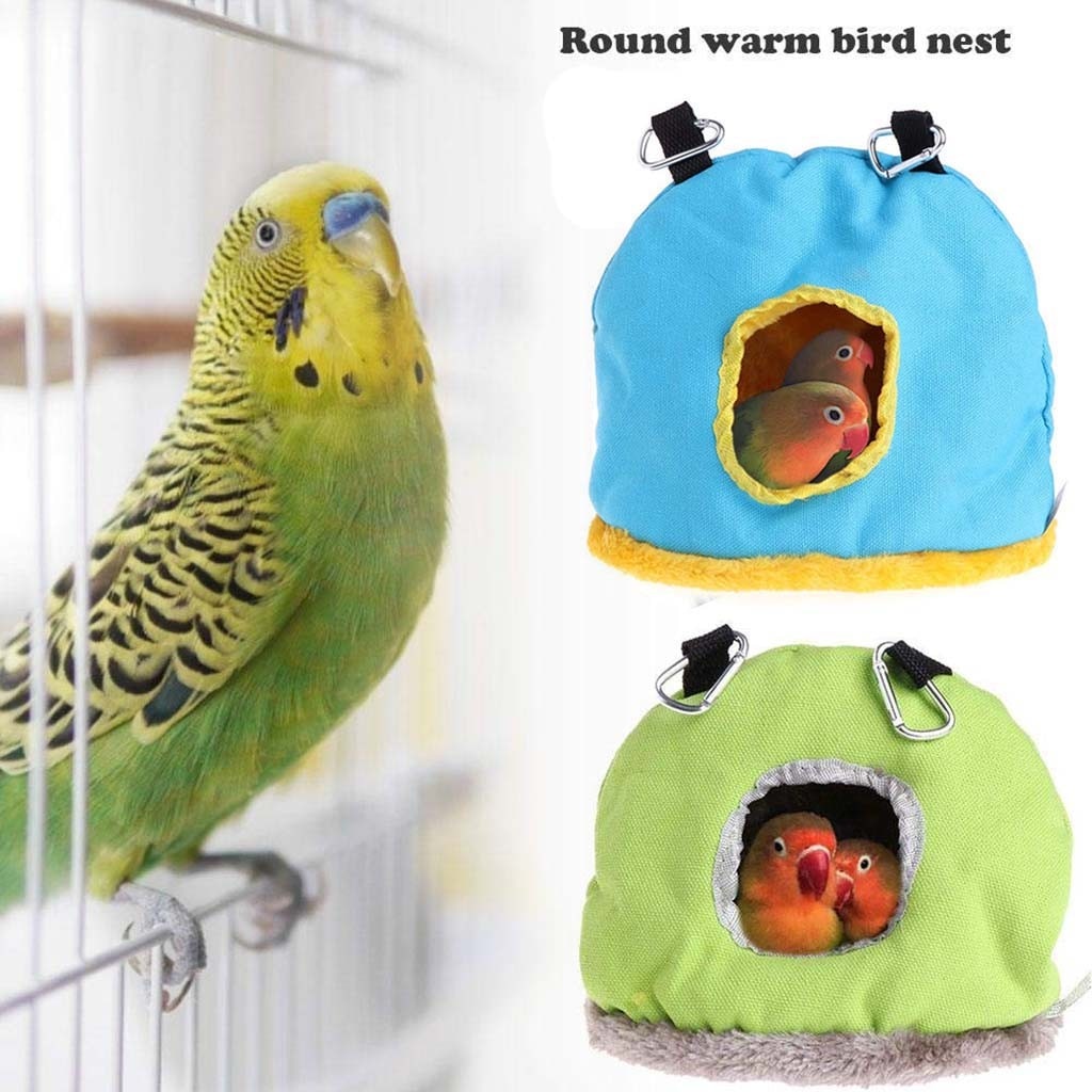 Warm Bird Bed House Hut Hanging Cage Plush Birds for Hamster Parrot #611