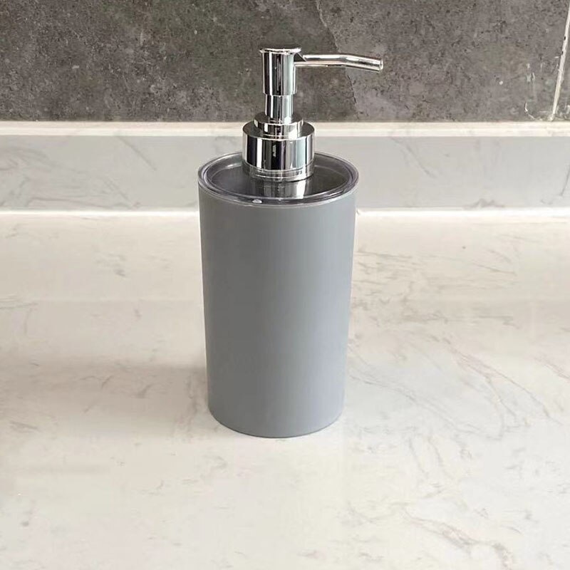 320ML Plastic Liquid Soap Dispensers For Bathroom White Black Bottle Bathroom Accessories Lotion Storage Bottle: Gray