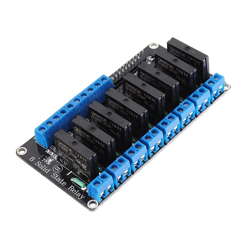 Relé de estado sólido de 5V y 8 canales SSR, bajo activador por flanco, módulo de relé de 2a y 240V para Raspberry Pi