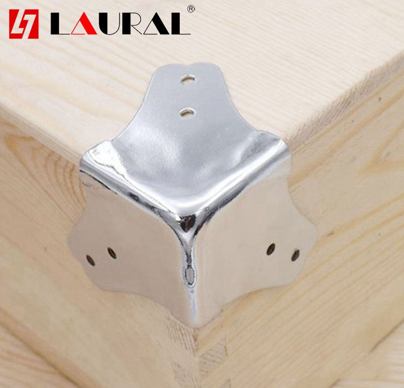 Stainless Steel Wrap Angle Square Corner Brackets Bag Corner Aluminum Wrap Cosmetic Case Angle Corner Hardware