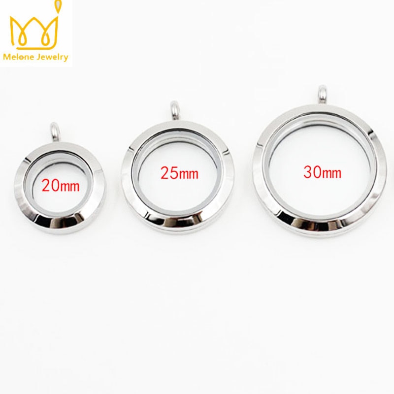 Top 20mm 25mm 30mm Waterproof Screw 316L Stainless Steel Floating Locket Pendant