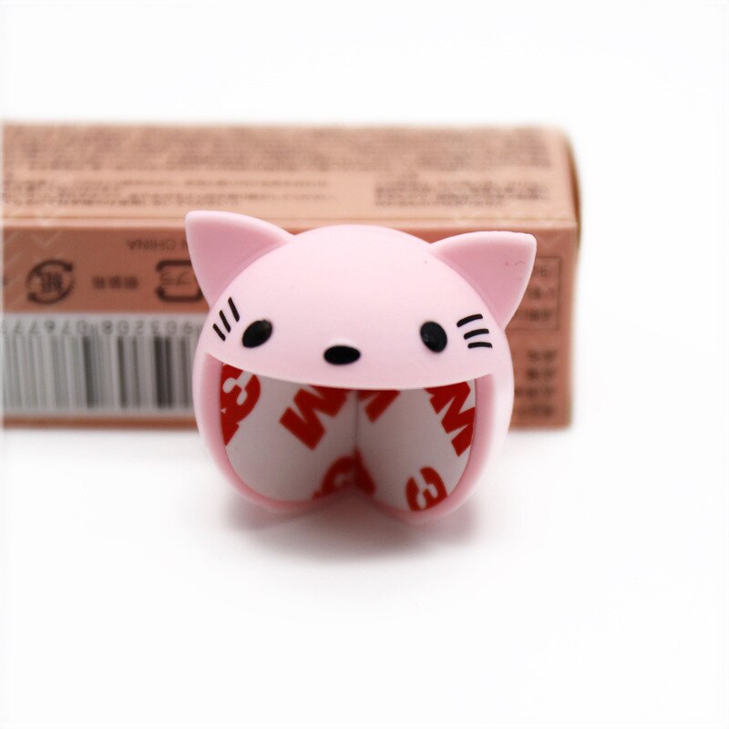 Protection coins de meubles en silicone souple | Pour bébés, protection coins des animaux anti-collision, protection des coins de table: Pink cat-1PC