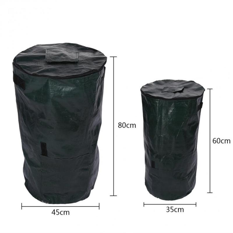 Multifunctionele Organische Afval Zak Keuken Tuin Yard Compost Tas Milieuvriendelijke Opbergtas Keuken Afvalverwijdering Compost Zak: 45X80cm