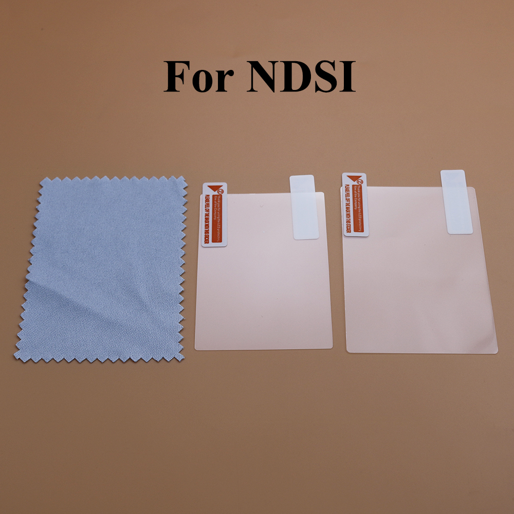 Obere untere transparente Schutzfolie für Nintend NDS DSi NDSi XL LL NDSL DS Lite LCD-Displayschutzfolie mit Verpackung: Blau