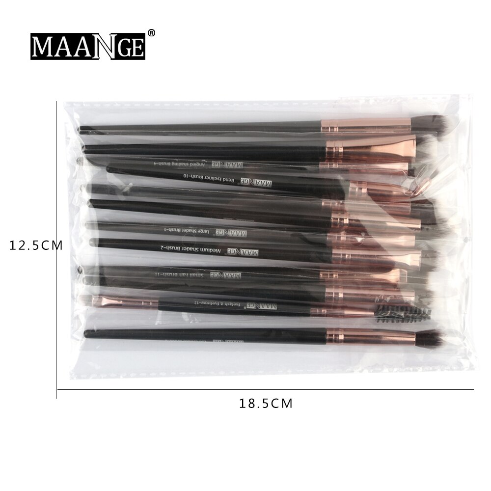 MAANGE 15PCS Up Kwasten Oogschaduw Borstel Wenkbrauw Make Up Kwasten Set Haar Synthetische Haren Cosmetica Kits Beauty Tool