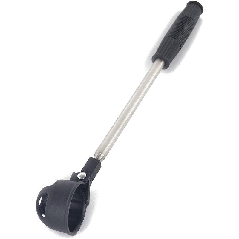 Golf Ball Picker Black Stainless Steel Automatic Locking Scoop Telescopic Extendable Retriever
