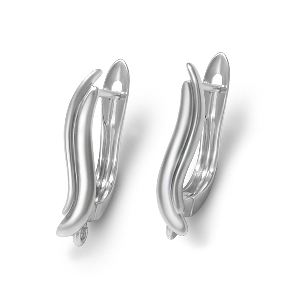 DIY Basic Schwenzy Material 14k Gold /Sliver Color Fasteners Earwire Earring Hooks Accessories For Woman Earrings Making: WHITE