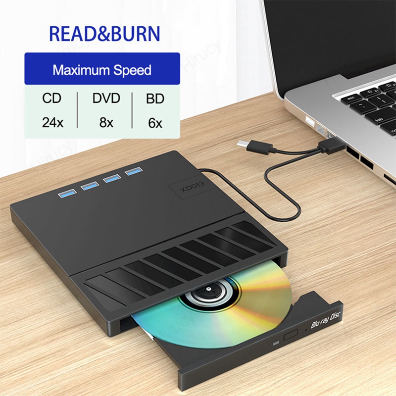 AAAEL-USB 3.0 rodzaj-C mnożenie zewnętrzny napęd optyczny Blu-promień CD/DVD/BD-//+RW odtwarzacz nagrywarka czytnik robić laptopa PC