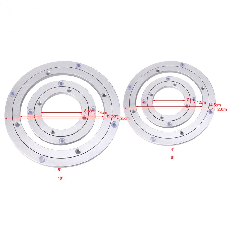 4/6/8/10 Inch Rotating Heavy Duty Turntables Dining Table Bearing Aluminium Alloy Lazy Susan Turntable Bearing Kitchen Gadgets