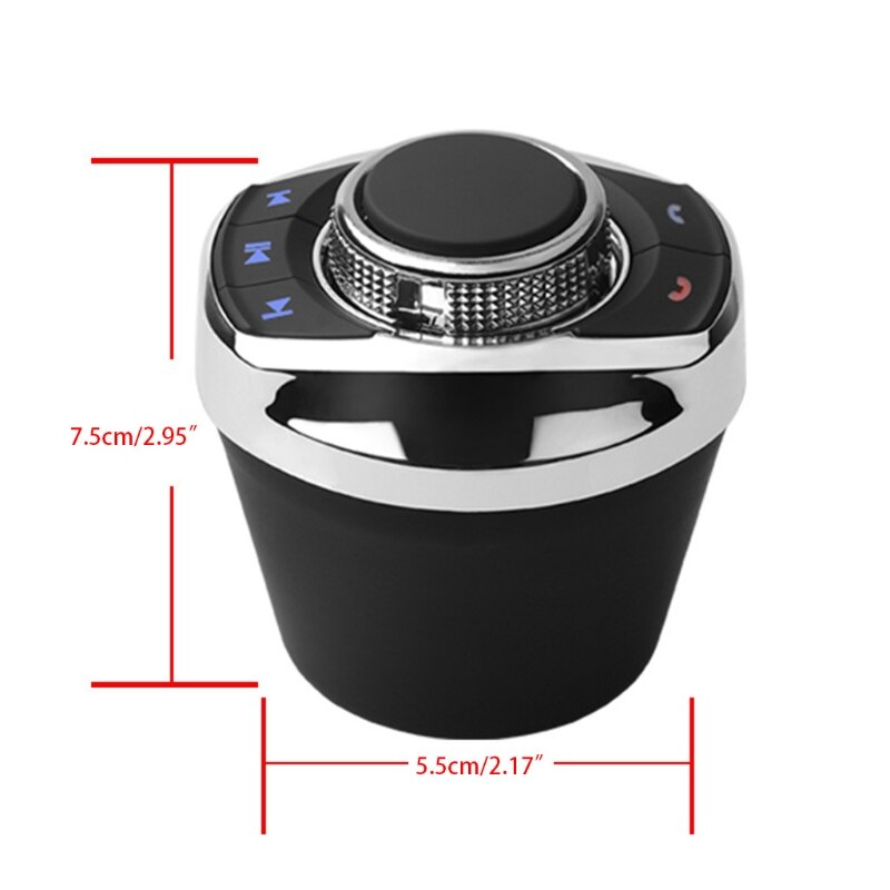 Cup Vorm Met Led Licht 8-Key Functies Auto Draadloze Stuurbediening Knop Voor Auto Andro Navigatie playe