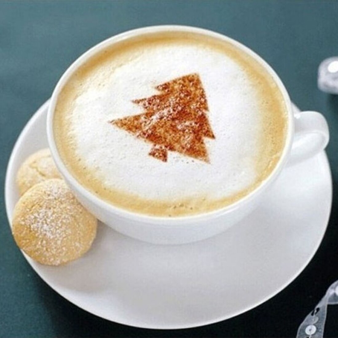 Latte cappuccino barista kunst sjablonen koffie schuim spuitvorm cake stofdoek sjablonen koffie tools 16 stuks