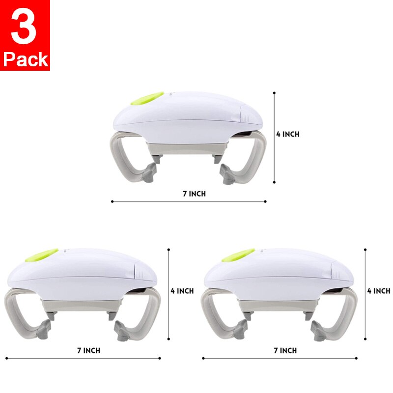 Electric Can Opener Automatic Jar Opener Electric Jar Opener Bottle Opener Battery Operated Jar Tin Opener Kitchen Gadgets: 3 Pieces