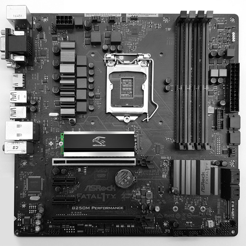 SNOWMAN M.2 SSD Heatsink Cooler 2280 Solid State Hard Disk Radiator M2 NGFF PCI-E NVME Aluminum Double-sided Cooling Thermal Pad
