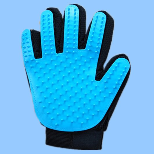 Guantes de Baño de mascotas, manoplas de silicona para quitar la suciedad de los dedos, productos de limpieza para gatos y perros, guantes de masaje para el cuidado del cabello, CW31: light blue