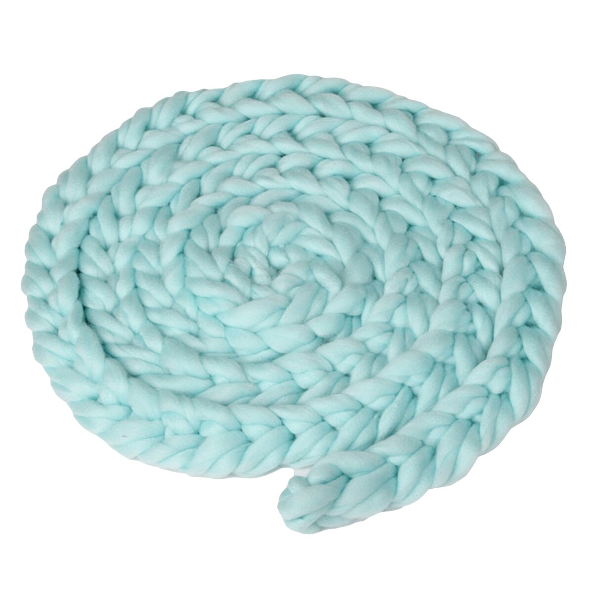 5 kleuren pasgeboren wollen vlechtwikkel, rekbare wikkel, babysjaal, pasgeboren foto-accessoires, deken, fotografie-accessoires, zachte babydeken: Lichtblauw