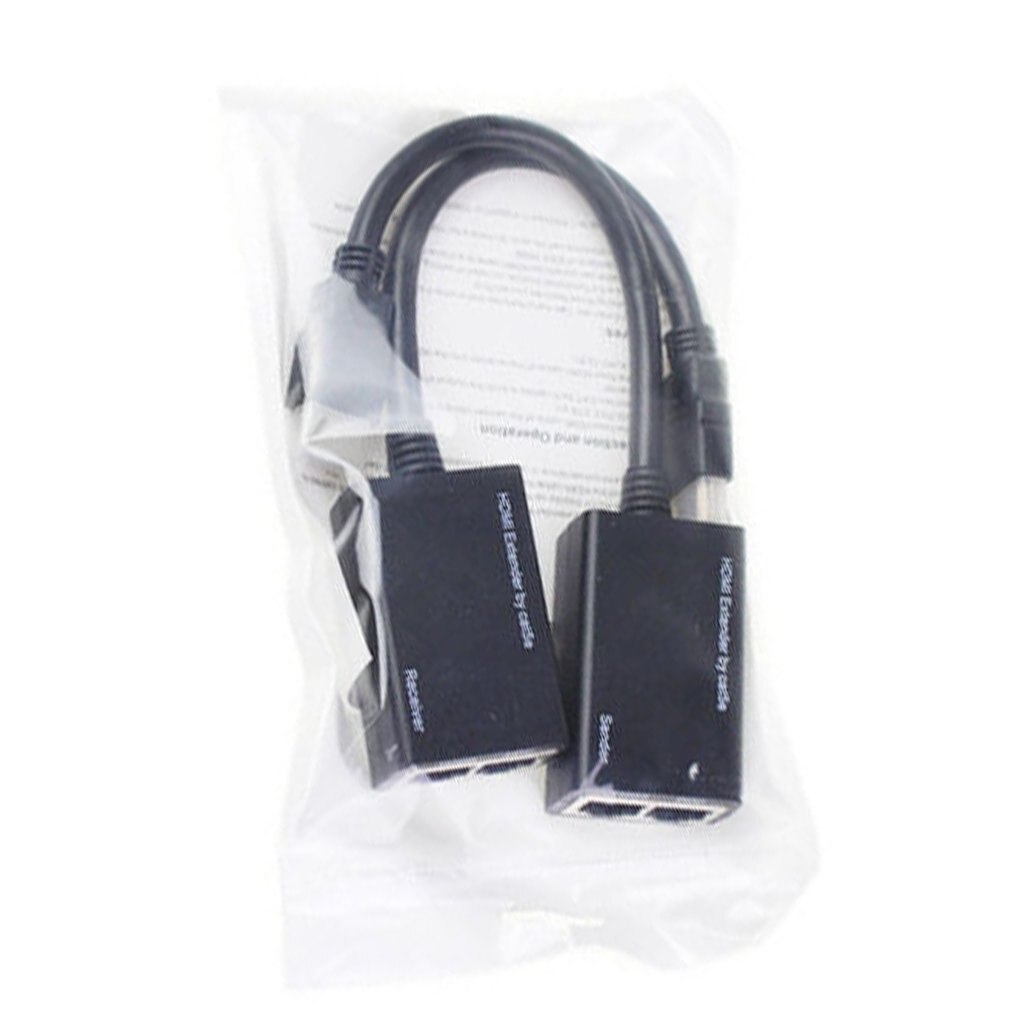 Practical HDMI Over RJ45 CAT5e CAT6 LAN Ethernet Balun Extender Repeater Up to 100ft 1080P High Performance: Default Title