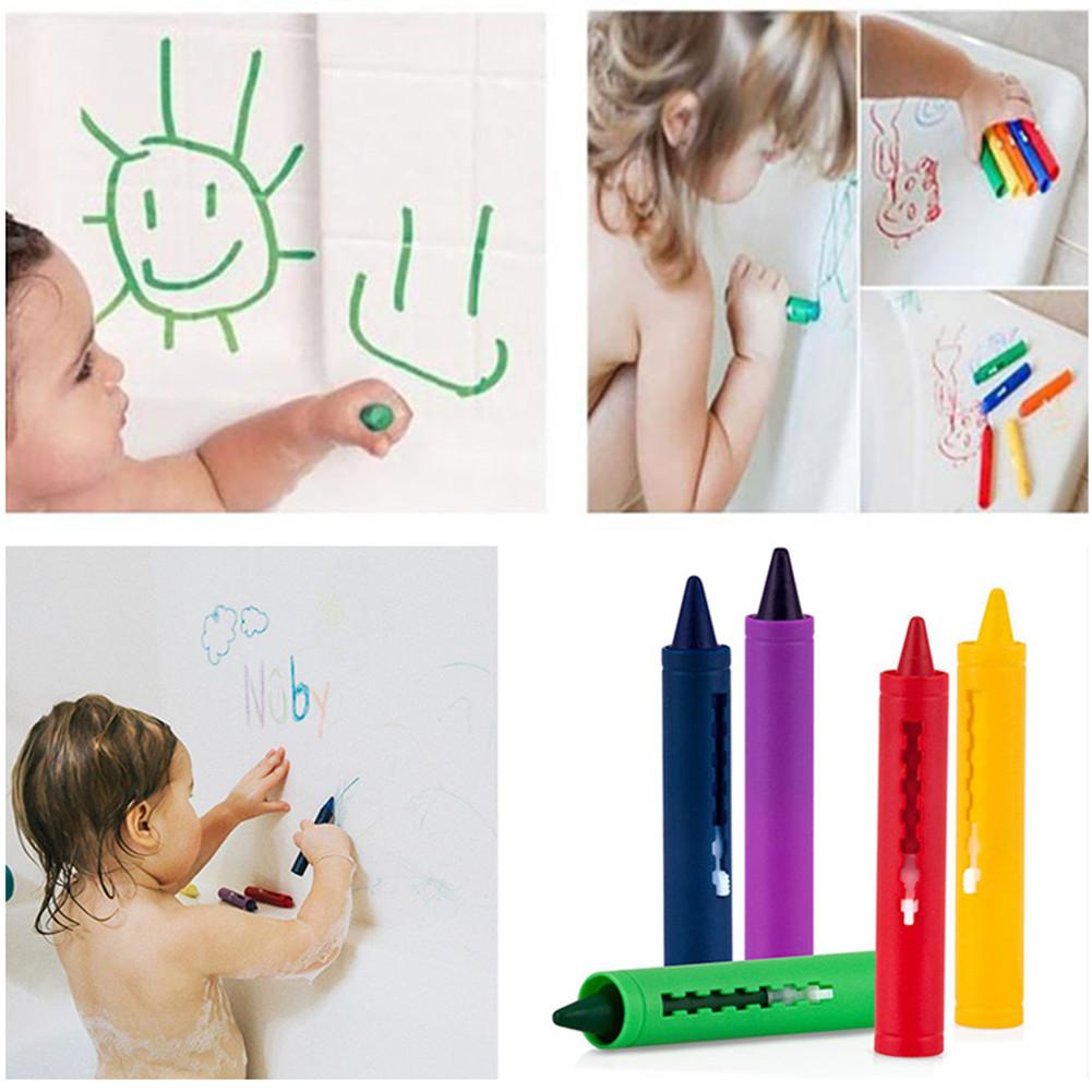 Rctown 6 Stks/set Badkamer Krijt Uitwisbare Graffiti Speelgoed Doodle Pen Voor Baby Kids Bathing