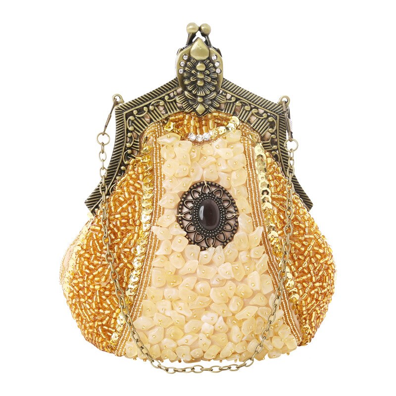 Borduren Kralen Vrouwen Avond Party Bags Handgemaakte Vintage Clutch Vrouwelijke Telefoon Portemonnee Banket Bruiloft Bruids Jurk Handtassen