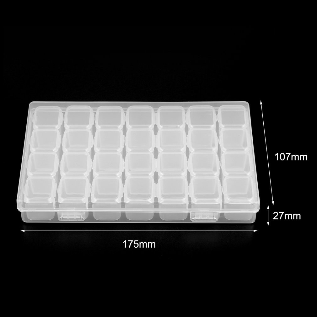 28 Grids Storage Boxes For Diamond Painting Accessory Jewelry Box Oraginzer Earring Rings Packaging Case Casket For Decoration