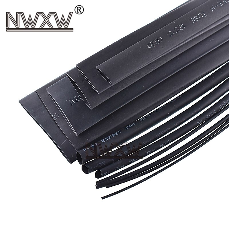 10 mt/los Isolierung schrumpfschlauch schwarz durchmesser 0,6 MM/0,8 MM/1MM/1,5 MM/2MM/2,5 MM/3MM/3,5 MM/4MM/4,5 MM schrumpfen rohr