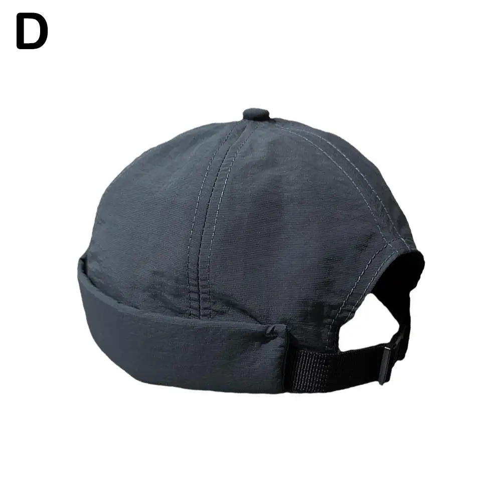 Sneldrogende randloze hoed Lichtgewicht straat Dunne zomer opgerolde Docker Retro Beanie Beanie Hat Manchet Sailor Cap Mesh Verstelbaar Y4T0: Army Green