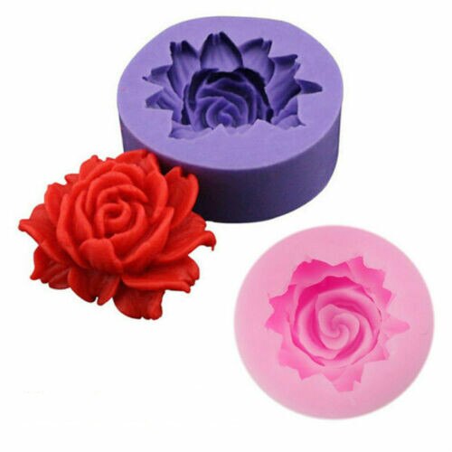 Rose silikone kageform 3d blomster fondant skimmel cupcake gelé slik chokolade dekoration bagning værktøj forme