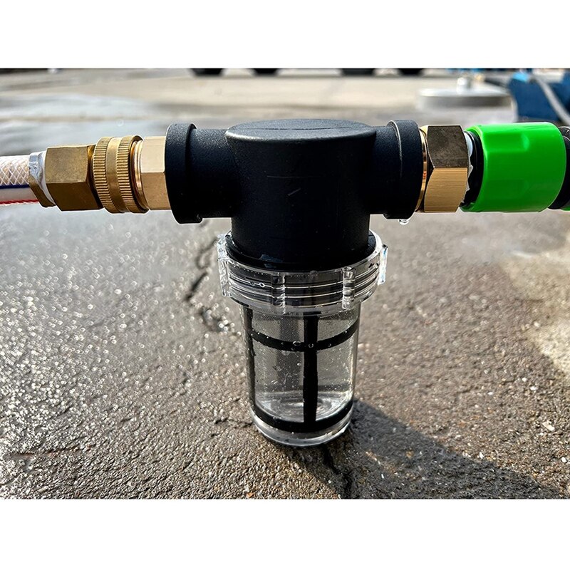 Filtre de tuyau d&#39;arrosage, fixation de filtre à sédiments pour l&#39;eau d&#39;entrée de nettoyeur à pression, filtre à eau en ligne pour tuyau d&#39;arrosage