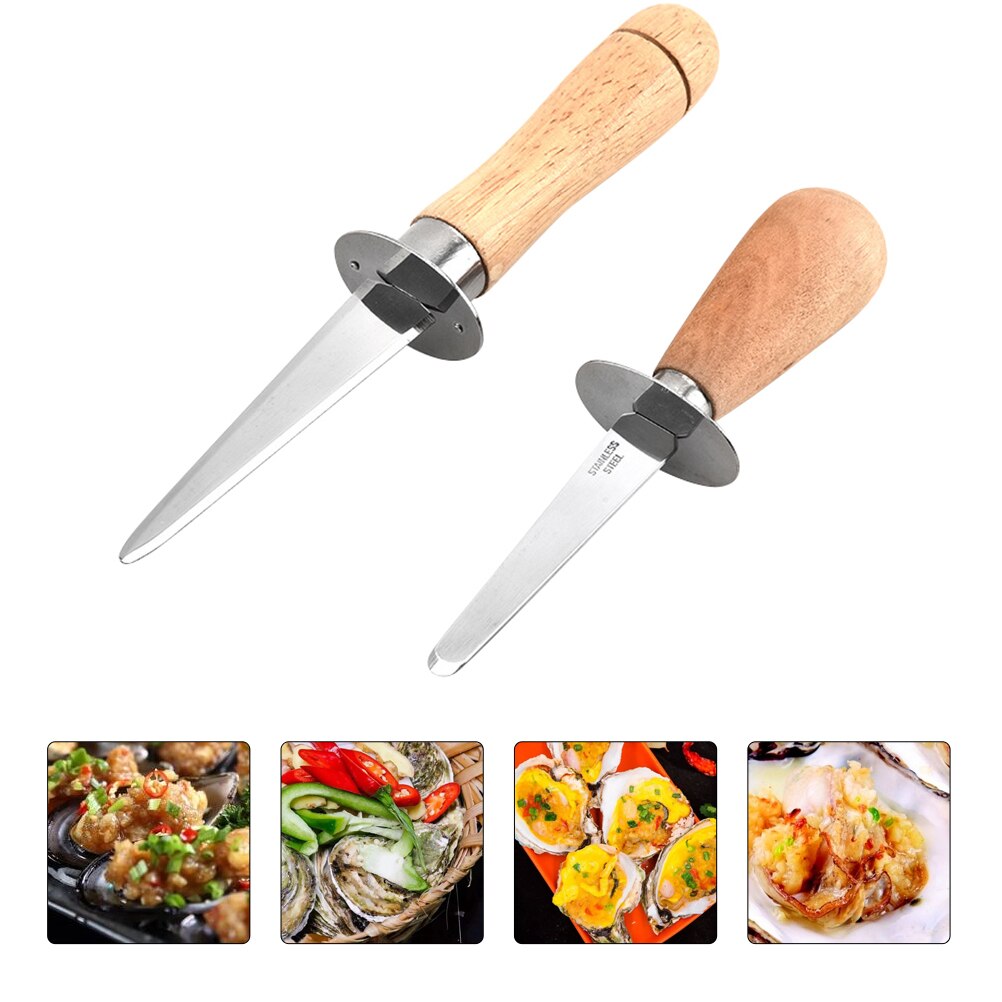 2Pcs Oyster Shucking Cutter Shellfish Opener Multifunction Seafood Tool