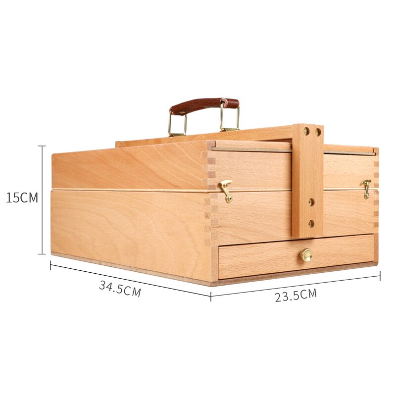 Multifunctionele Hout Sketchbox Schildersezel, Verf Palet, Draagbare Beukenhout Sketchbox Kunstenaar Desktop Case Voor Kunst Levert
