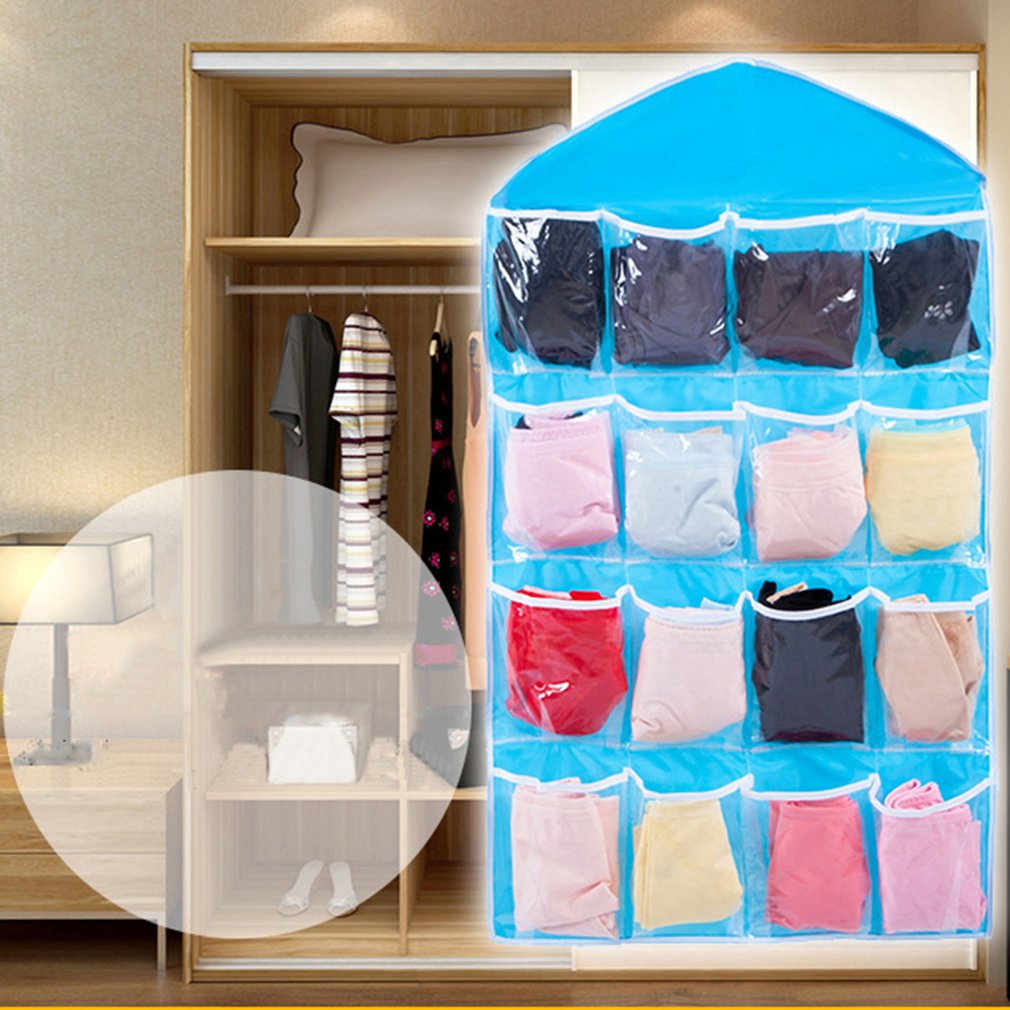 16 sichtbar Taschen hängend Organizer für Schrank Wandschrank transparent Lagerung Tasche Tür Zauberstab Klar Sonstigen Tasche mit Aufhänger Beutel