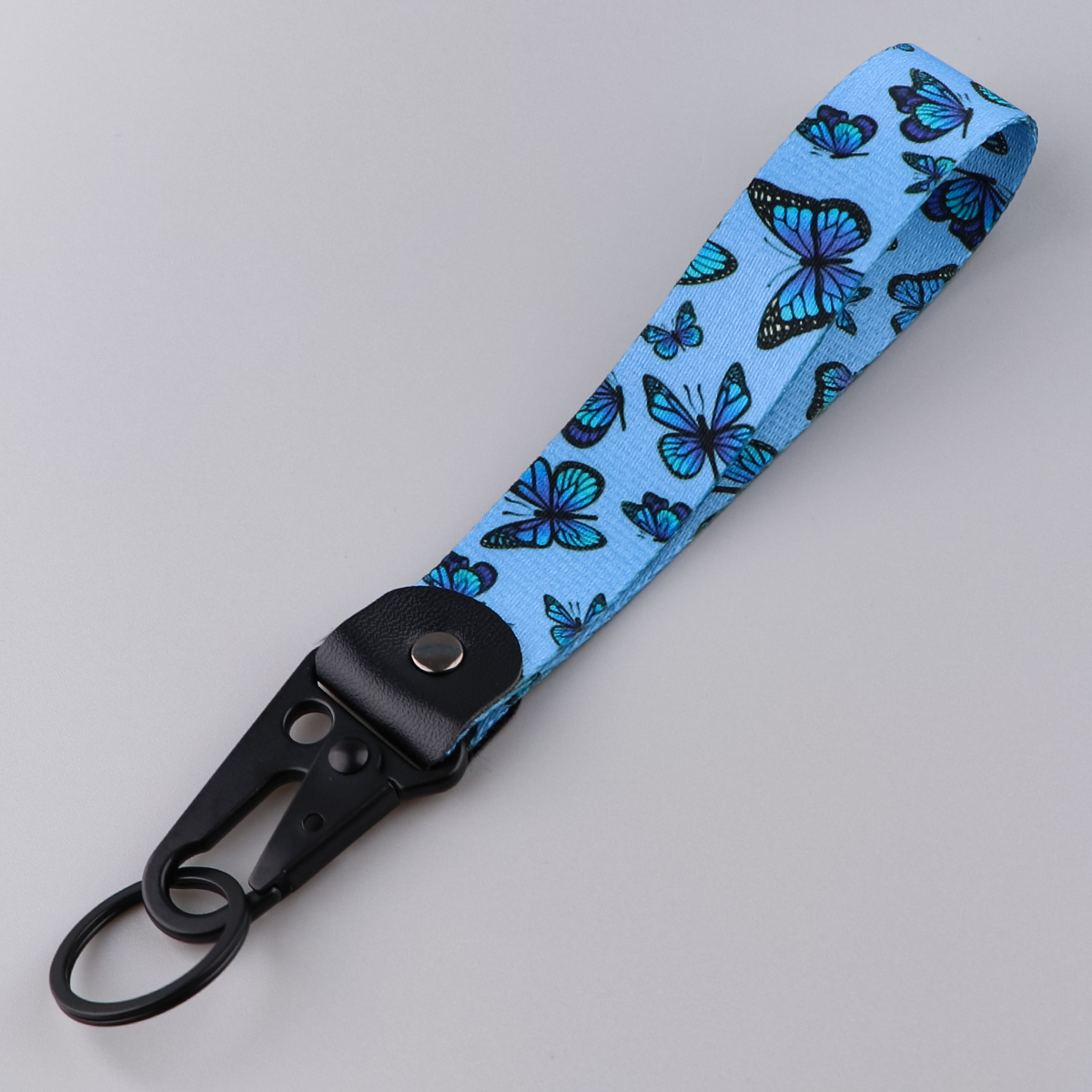 LLavero de mariposa para coche, cordón para llaves, USB, tarjeta de identificación para gimnasio, soporte para insignia, correas para teléfono móvil, correas cortas para muñeca, accesorios para llavero