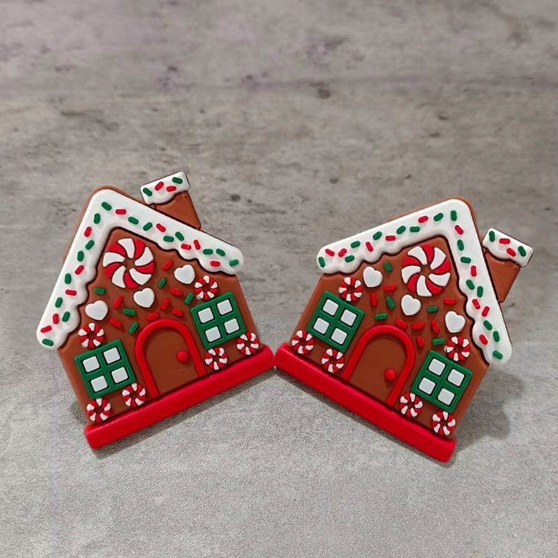 Silikon Halloween Skelett Türgriff Dekoration Weihnachten Schrankknopf Abdeckungen Lebkuchenhaus geformte Schubladengriffe wiederverwendbar
