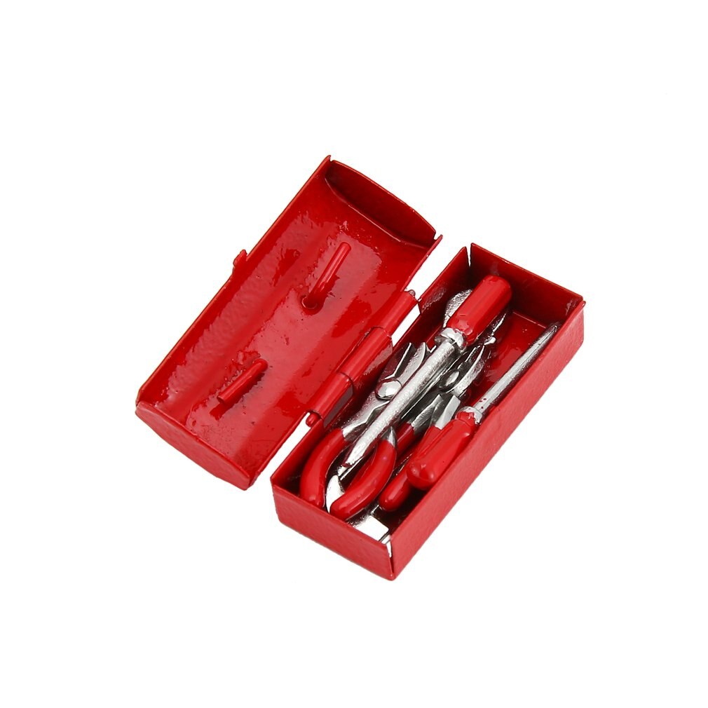 6Pcs Mini RC Decoration Tool Set Box Case Kit Accessories Part for 1/10 RC Car Crawler Axial SCX10 RC4WD D90 D110 TF2
