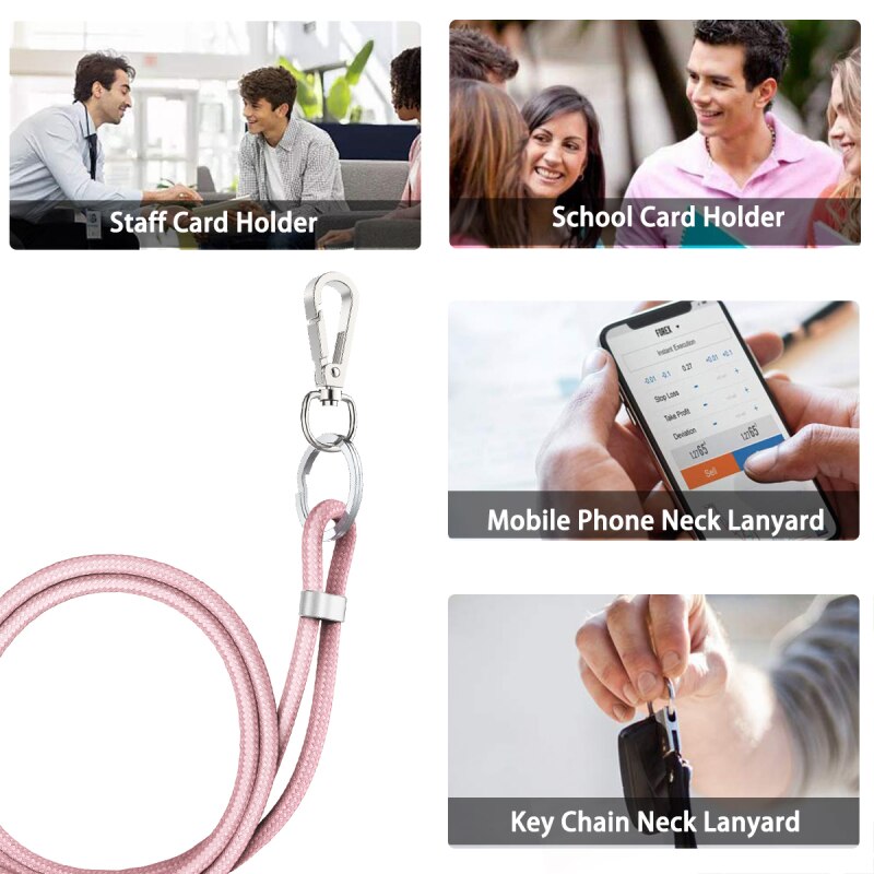 1,5 m Einstellbare Keychain Riemen Seil Telefon Nacken Gurt Schlüsselband für Ich würde Karte schlüssel kette USB abzeichen DIY Lariat Schlüsselband hängen Seile