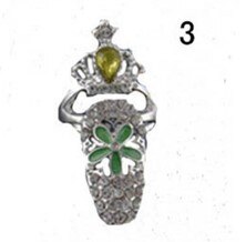 Trendy krone finger negle ringe til kvinder pige dame justerbar åbning ring fingernegl beskyttende kvindelige smykker: 3